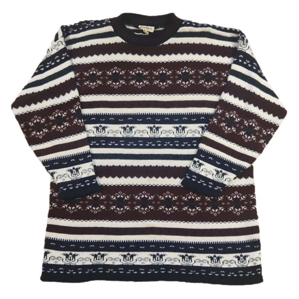 Punky Festive Red & Blue Winter Sweater